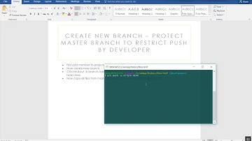 CREATE NEW BRANCH – PROTECT MASTER BRANCH TO RESTRICT PUSH BY DEVELOPER