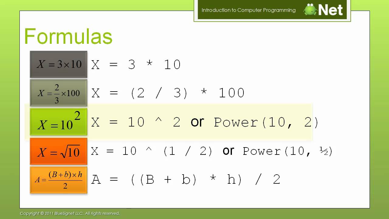 WiBit.Net - Introduction to Computer Programming - 09 - Variables, Data Types, Formulas - 6