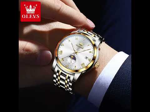 ساعات رجالية من الفولاذ المقاوم للصدأ ساعة كوارتز أصلية       