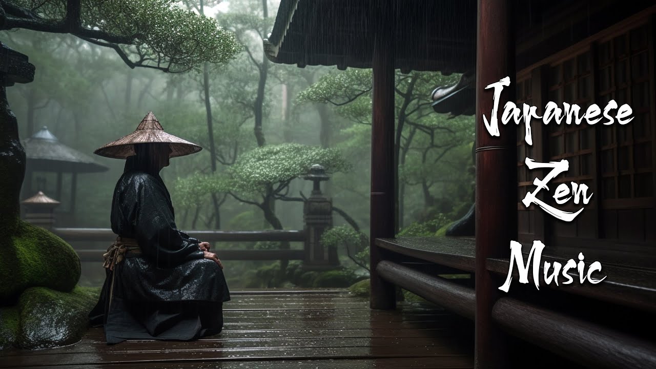 Rainy Day in a Serene Ancient Temple   Japanese Zen Music For Soothing Meditation Healing