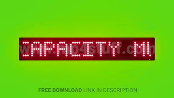 Maximum Capacity Must Not Be Exceeded Scrolling Red Dot Matrix LED Text Animation on Green Screen Se