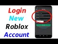 How to log in to roblox in mobile  login new roblox account