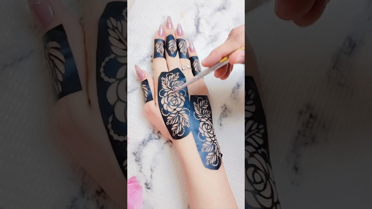 beautiful sticker mehndi design #shorts