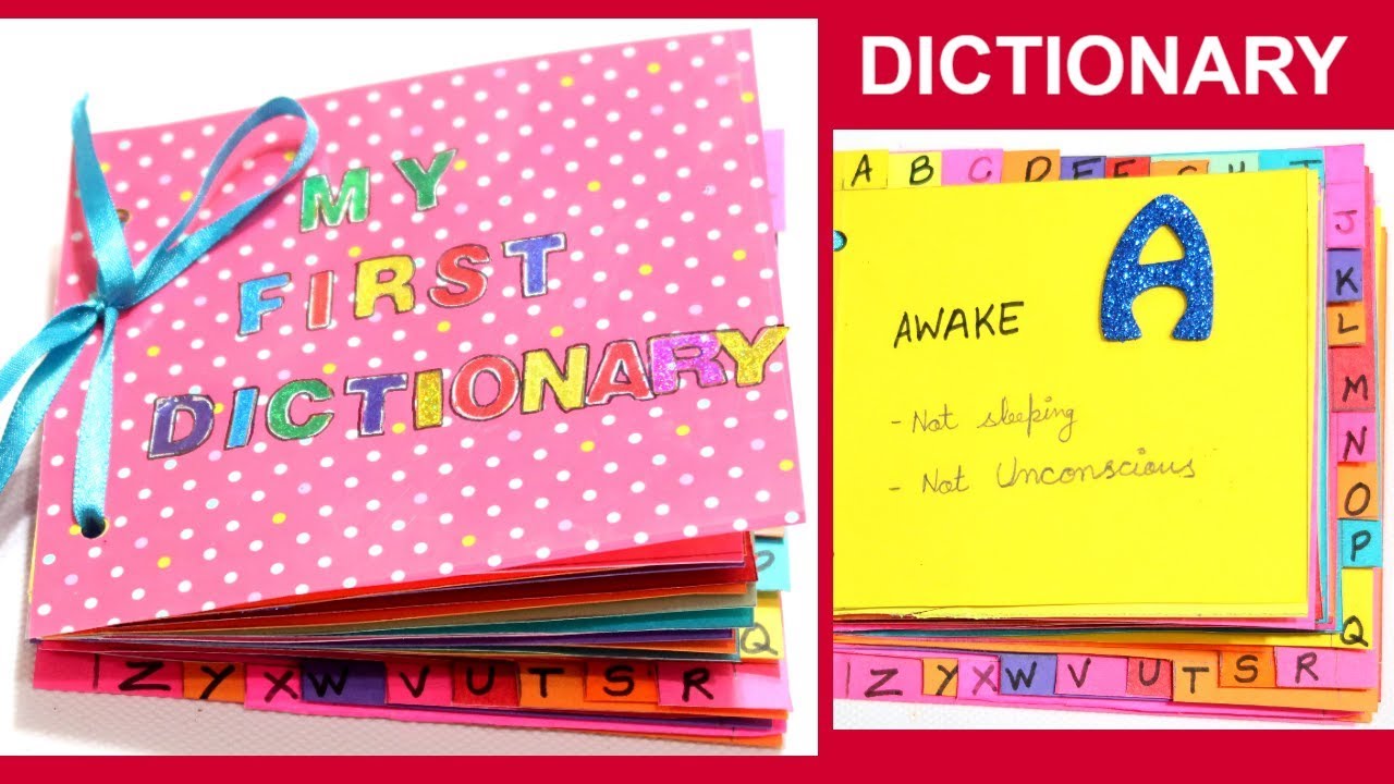 DICTIONARY FOR SCHOOL PROJECT | DIY DICTIONARY IDEAS | MINI DICTIONARY