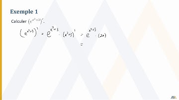 Dérivée des fonctions exponentielles