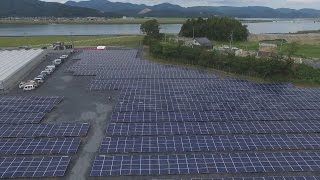 被災中学跡にメガソーラー 宮城・石巻