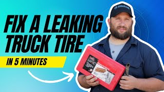 How to Plug a SemiTruck Tire | Quick Truck Tire Leak Repair #tips