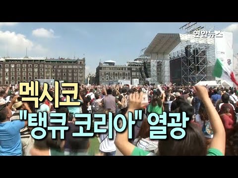 [현장] 멕시코 &quot;땡큐 코리아&quot; 열광…&#39;손흥민 갈빗살&#39;도 등장  / 연합뉴스 (Yonhapnews)