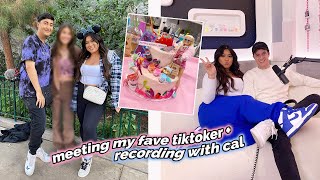 MEETING MY FAVE TIKTOKER, + recording with cal!!