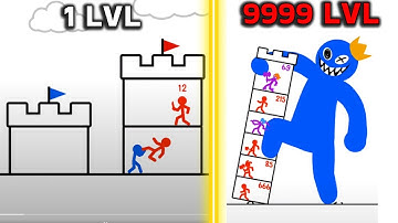 🦈🐬🐳Stick Tower Battle: Hero War - Gameplay Walkthrough (LEVELS 1-22)