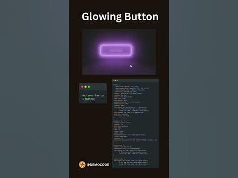 CSS Glowing Button Hover Animation || #animation #css #threejs #coding ...