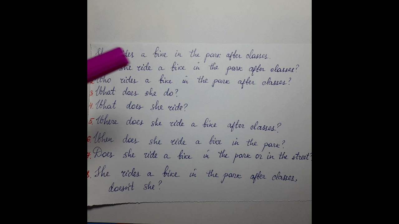 Ümumi və xususi suallar..İndiki sadə zamanda cümlə uzvulərinin sualı..Butun siniflərə aiddir..