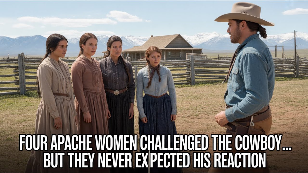 Four Apache Women Challenged the Cowboy… But They Never Expected His Reaction