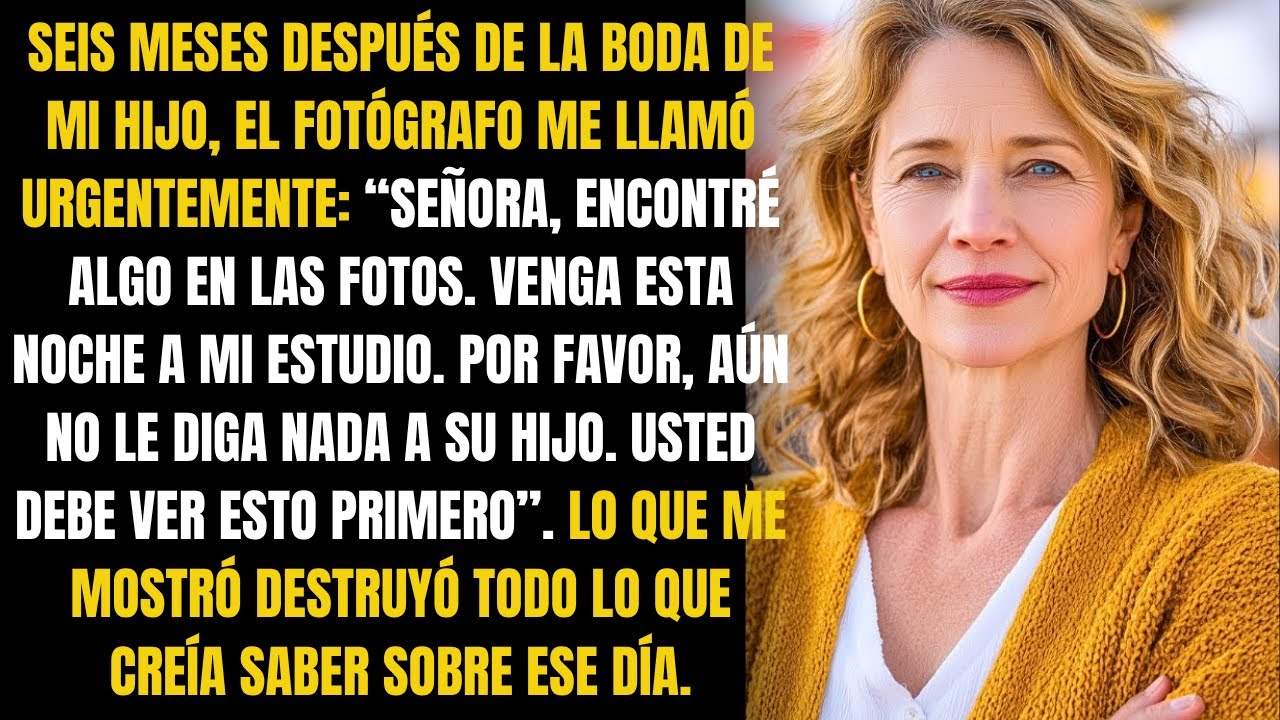 EL FOTÓGRAFO LLAMÓ 6 MESES DESPUÉS DE LA BODA DE MI HIJO — LO QUE VIO LO CAMBIÓ TODO