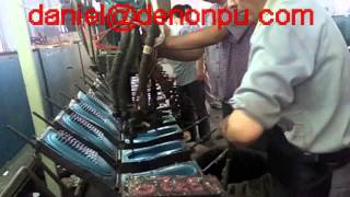 3 components PU sole machine casting two colors soles