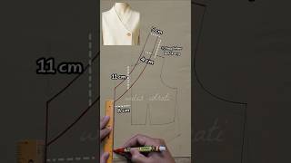 overslah top pattern with collar #sew #sewingpattern #patternmaking overslah top pattern with collar #sew #sewingpattern #patternmaking