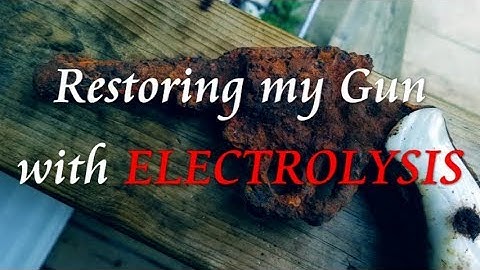 How to remove rust by Electrolysis on a GUN I found Metal Detecting