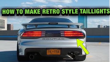 How To Make 93-02 Trans Am “Retro Style” Tail Lights