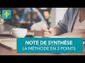 Note de synthse 5 mthodologie en 3 points