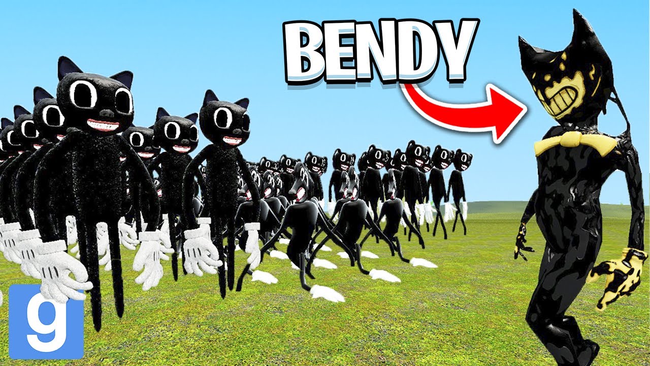 BENDY VS CARTOON CAT'S ARMY! (Garry's Mod Sandbox) | JustJoeKing