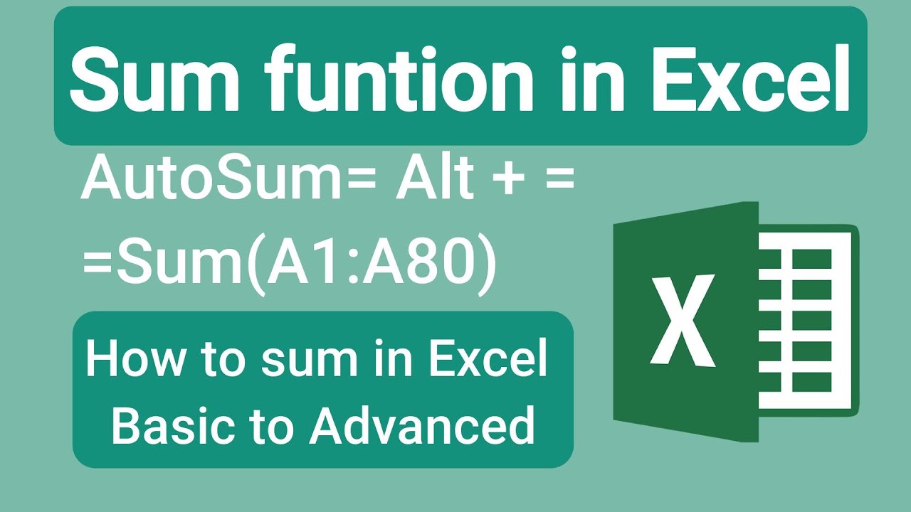 How to Sum in Excel | Sum formula | Autosum | Excel formula | Excel ...