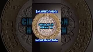 $10 Nuevos Pesos,valor Mayo 2024.