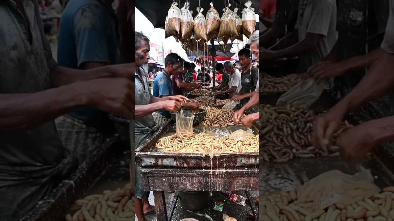Would You Eat This? Giant Worms Bagged Fresh in Filthy Market!