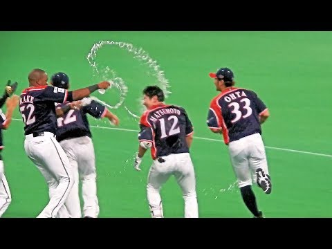 ＜2017.7.20楽天戦11回裏1アウト1、3塁＞プロ6年目で初のサヨナラ打を放った松本剛