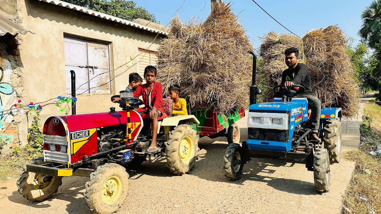 We Brought the Paddy From The Field Home With Eicher and Sonalika Tractor | Farmer Video | Tractor