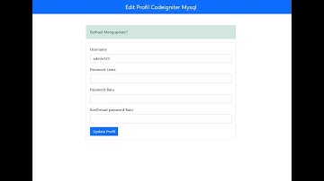 Edit Data Profile With Session Codeigniter 3 Mysql