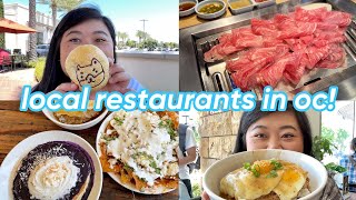 eating at local restaurants in orange county! 😋 kbbq, boba, ube pancakes, japanese bakery + more