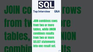 What is the difference between JOIN and UNION? #SQL #interview #interviews  #facts #learning
