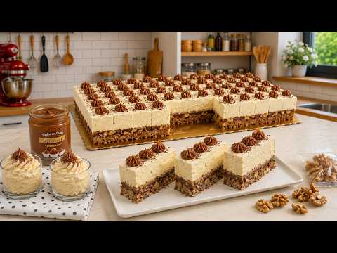 Pastel Gigante de Nueces, Dulce de Leche y Crema de Vainilla ✨ Una receta que siempre triunfa