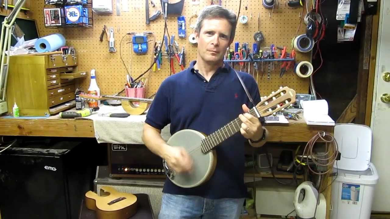 Michael Bayer at the Guitar Groomer Shop.