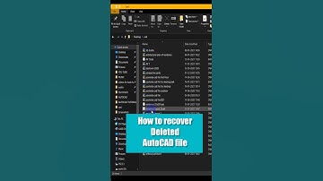 How to recover deleted AutoCAD Drawing #shorts #autocad #autocad