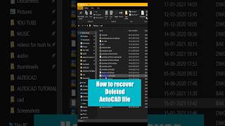How to recover deleted AutoCAD Drawing #shorts #autocad #autocad screenshot 3