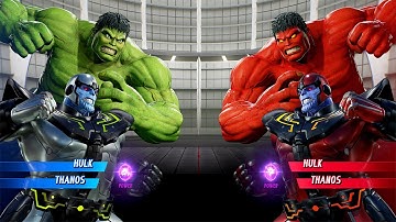 Hulk and Thanos vs Hulk and Thanos - MARVEL VS. CAPCOM: INFINITE