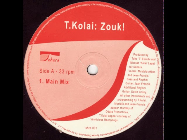 T Kolai ‎– Zouk (Percussive Dub)