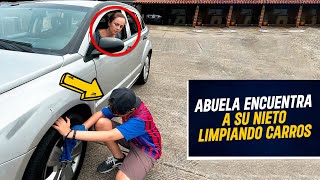 Abuela Encuentra A Su Nieto Limpiando Carros En La Calle Para Poder Comer 😥😱