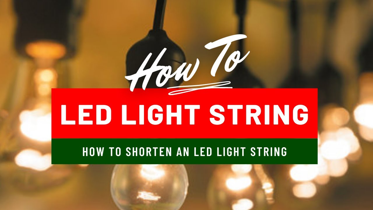 How to Shorten LED light set - YouTube