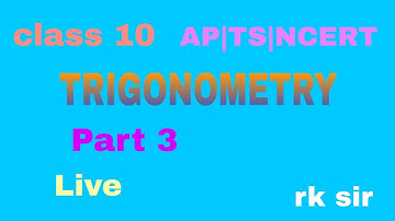 class 10 Trigonometry |part 3|problems on t ratios using Pythagoras theorem|Exercise 1|AP|TS|NCERT|