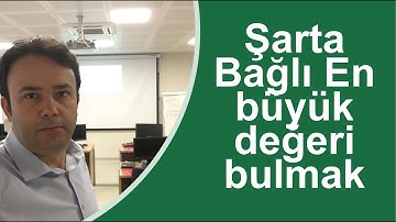 #Excel Excel Şarta Bağlı En büyük değeri bulmak - 271.video | Ömer BAĞCI
