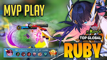 MVP PLAY! Ruby Best Build 2023 [ Top Global Ruby Gameplay ] ×͜×Rɪᴘᴘ’ʀ - Mobile Legends