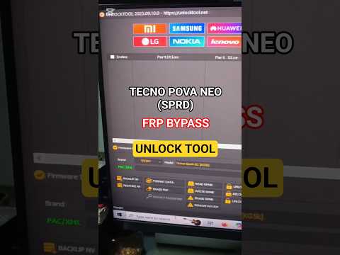 TECNO POVA NEO ( Leh6 ) SPRD FRP BYPASS UNLOCK TOOL #shorts #foryou #frp #unlocktool