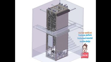 Two story elevator-industrial 3D model : machine-world.net P855
