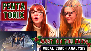 CHRISTMAS SPECIAL! Vocal Coaches react to PENTATONIX - 'Mary Did You Know'