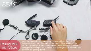Pairing EJEAS MS8 with V6 Pro Intercom
