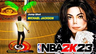 MICHAEL JACKSONS IRL JUMPSHOT IS FAST & GREEN BEAN ON NBA 2K23 *MJ IS UNGUARDABLE W/ HIS MOONWALK