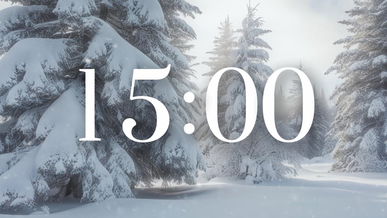 15 Minute Winter Snow Timer with Calming Piano Music ❄️🎹