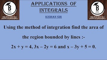 Using the method of integration find the area of the region bounded by lines :- 2x + y = 4, 3x – 2y